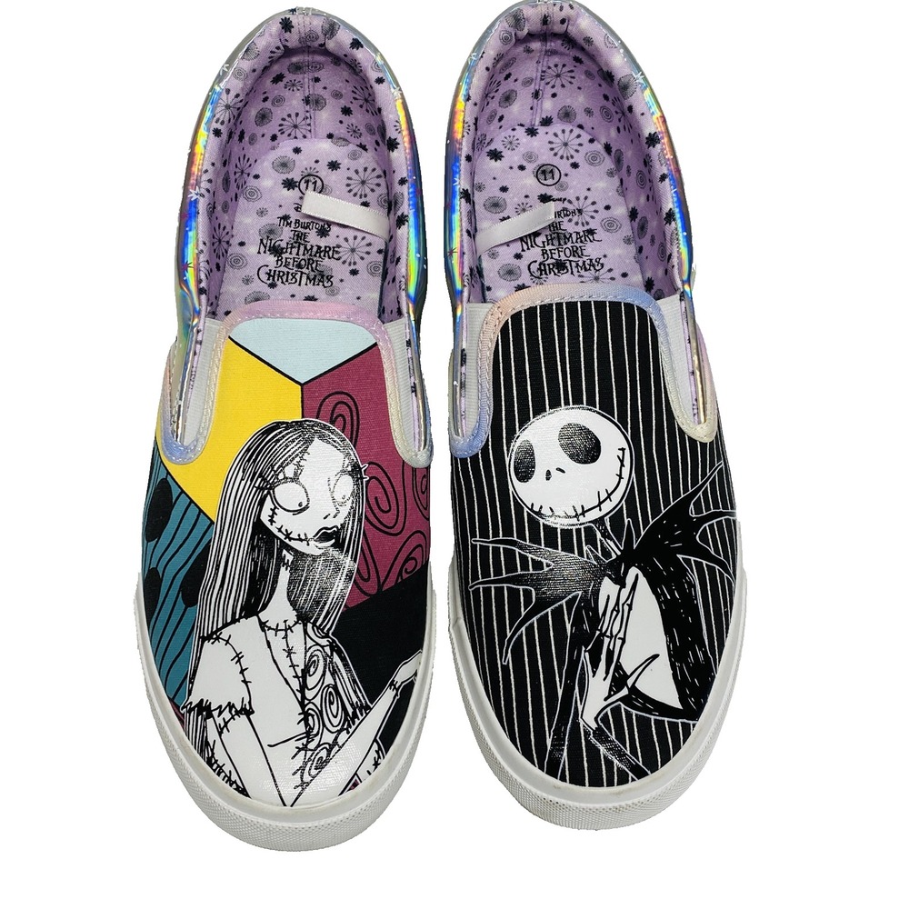 Ground Up Disney Nightmare Before Christmas  Slip on Shoes Jack & Sally Size 11‎
